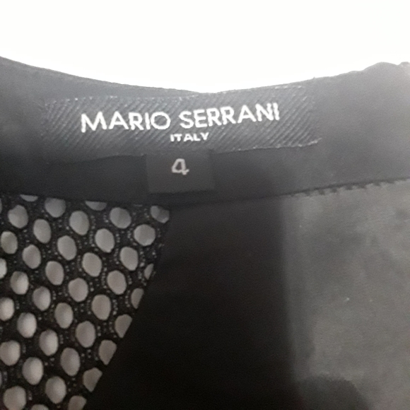 Mario Serrani Italian Floral & Black Midi  pencil Dress Sz 4 - Picture 8 of 10